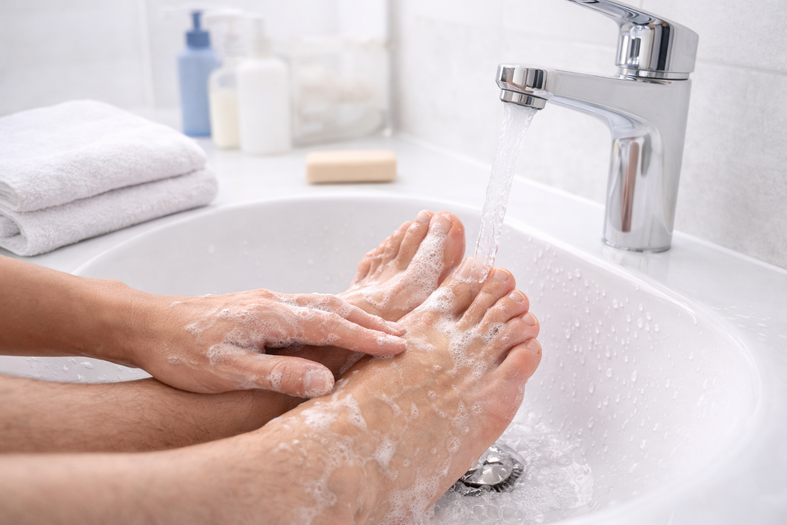 La higiene podológica no consiste solo en lavar los pies de vez en cuando o en prestarles atención cuando aparece dolor. Cuidarlos bien cada día es una forma
sencilla y muy eﬁcaz de prevenir problemas frecuentes como hongos, grietas, mal olor, uñas encarnadas, rozaduras o infecciones cutáneas. Y esto es especialmente
importante porque los pies pasan muchas horas dentro del calzado, soportan carga constante y están expuestos a humedad, fricción y cambios de temperatura. El CDC recuerda que mantener los pies limpios y secos, además de cambiar calcetines y calzado con regularidad, ayuda a prevenir o controlar infecciones como el pie de
atleta.
En Clínica JL Martínez, este enfoque encaja además con una forma de trabajar muy concreta: entender el pie como parte de un sistema más amplio, donde la piel, las uñas, el apoyo, el calzado y la biomecánica inﬂuyen entre sí. La propia clínica
presenta la podología como un servicio integral que aborda, entre otros problemas, dolor, uñas encarnadas, ampollas y hongos, siempre desde un tratamiento
personalizado.
